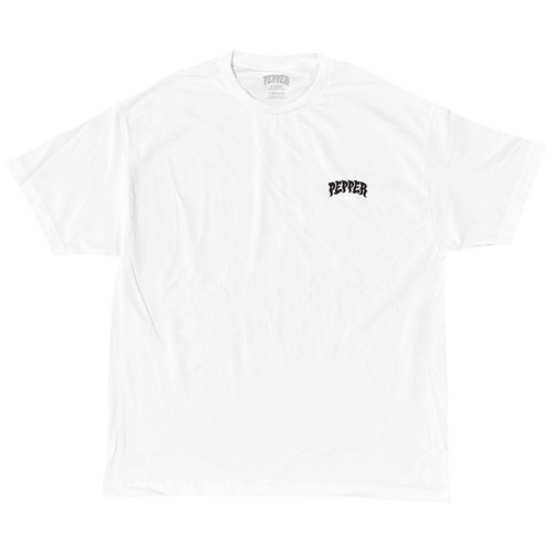 Pepper Tee Pocket Logo White