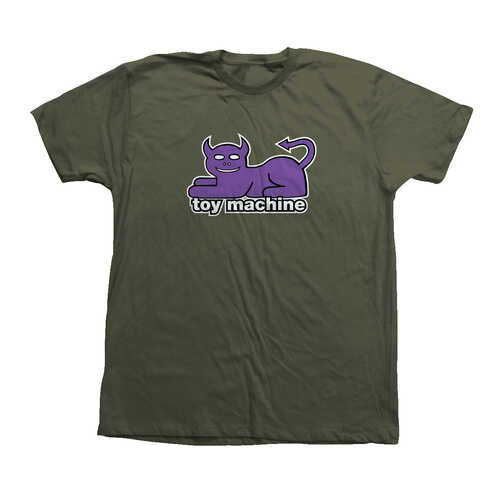 Toy Machine Tee Devil Cat Olive