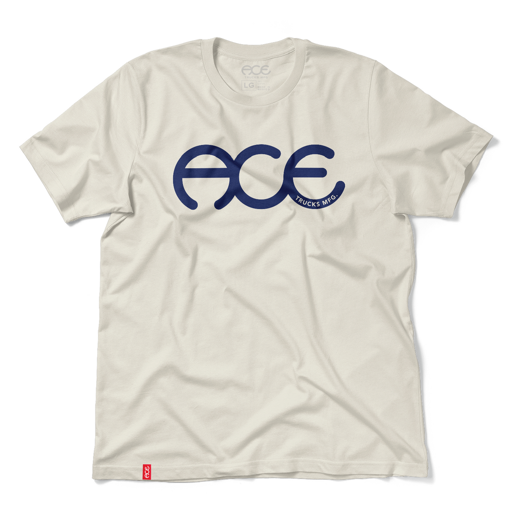 Ace Tee (S) Rings Natural /Blue Print