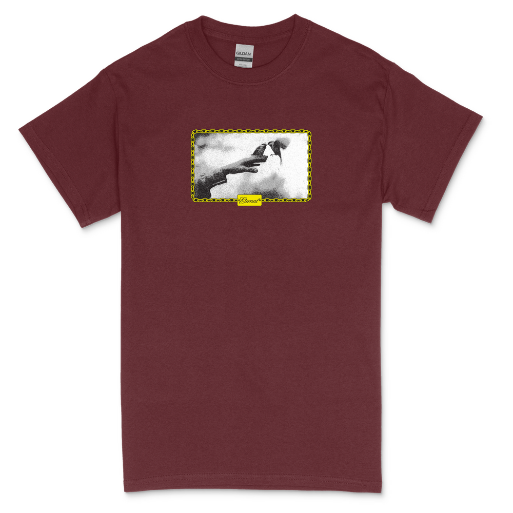 Eternal Tee (S) Birds Maroon