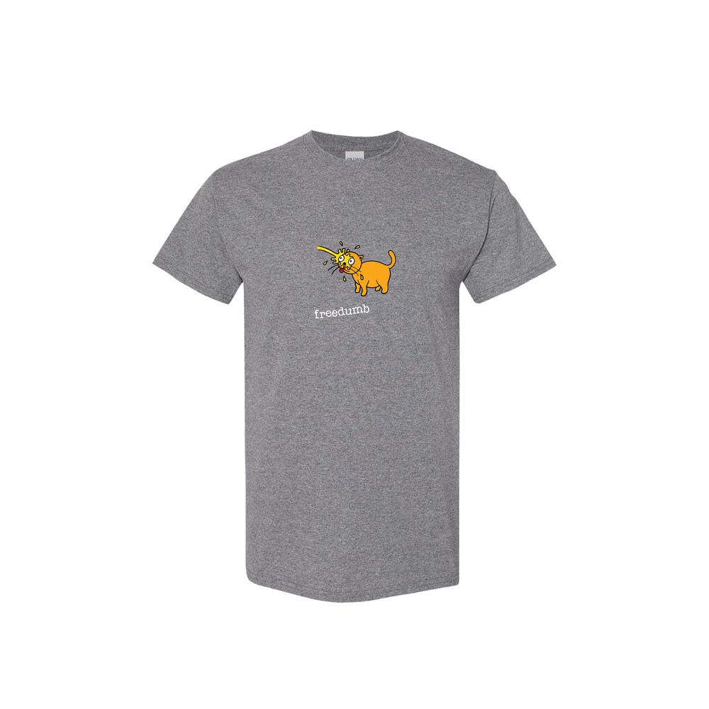 Freedumb Tee (M) Piss Cat Dark Heather