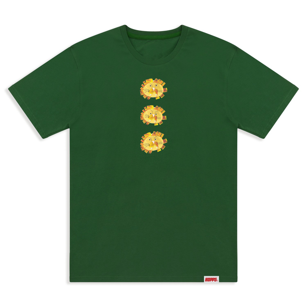 Hopps Tee (M) 3 Lions Millitary Green