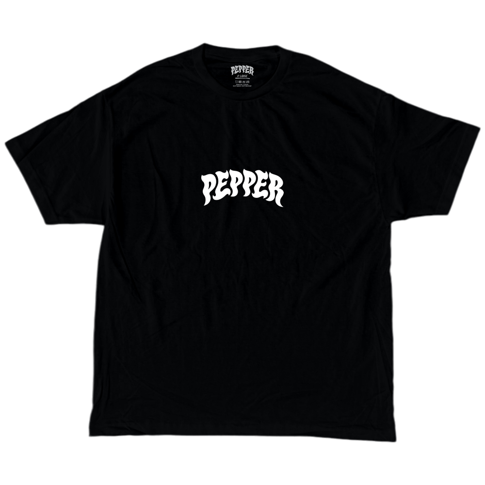 Pepper Tee (S) Logo Black