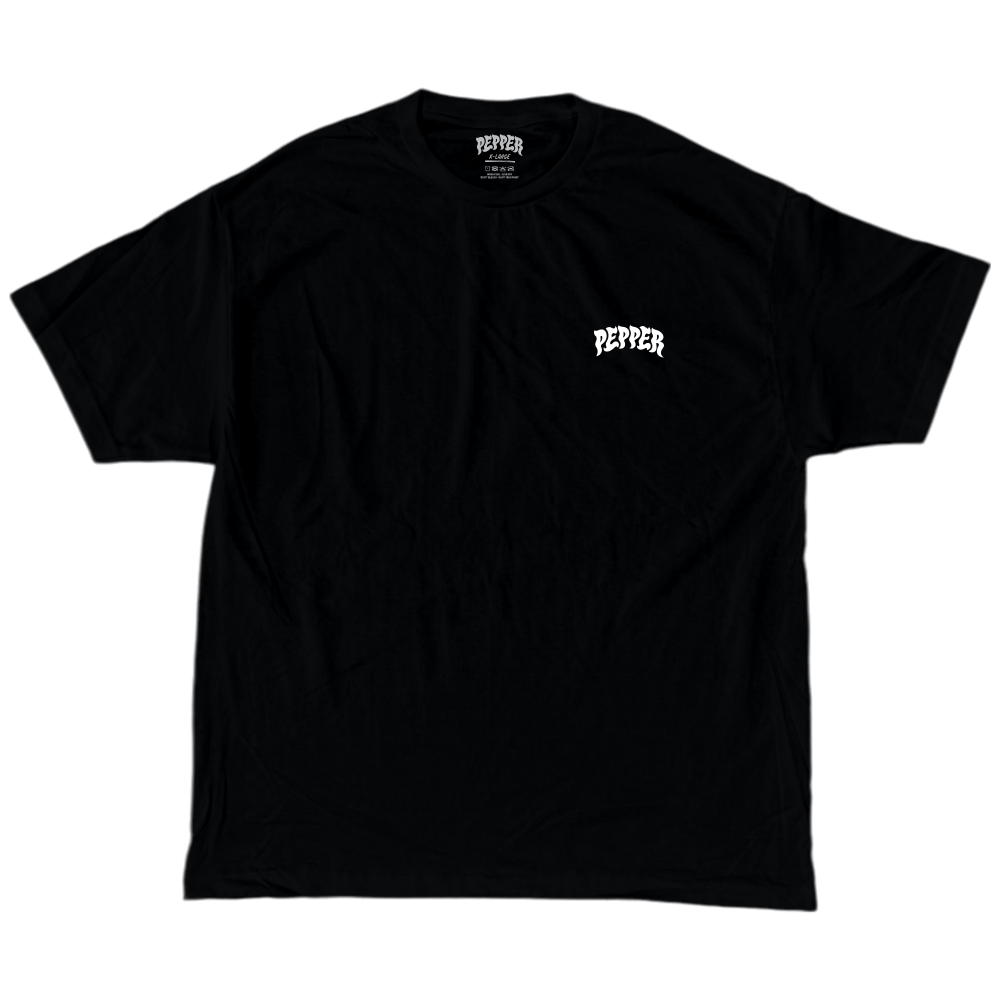 Pepper Tee (S) Pocket Logo Black