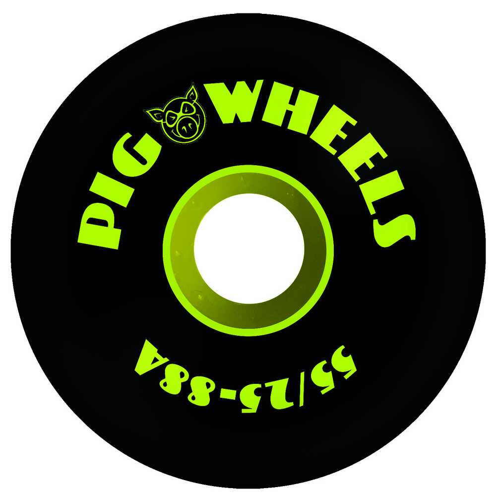 Pig Wheels RT'S Black 55mm 88A