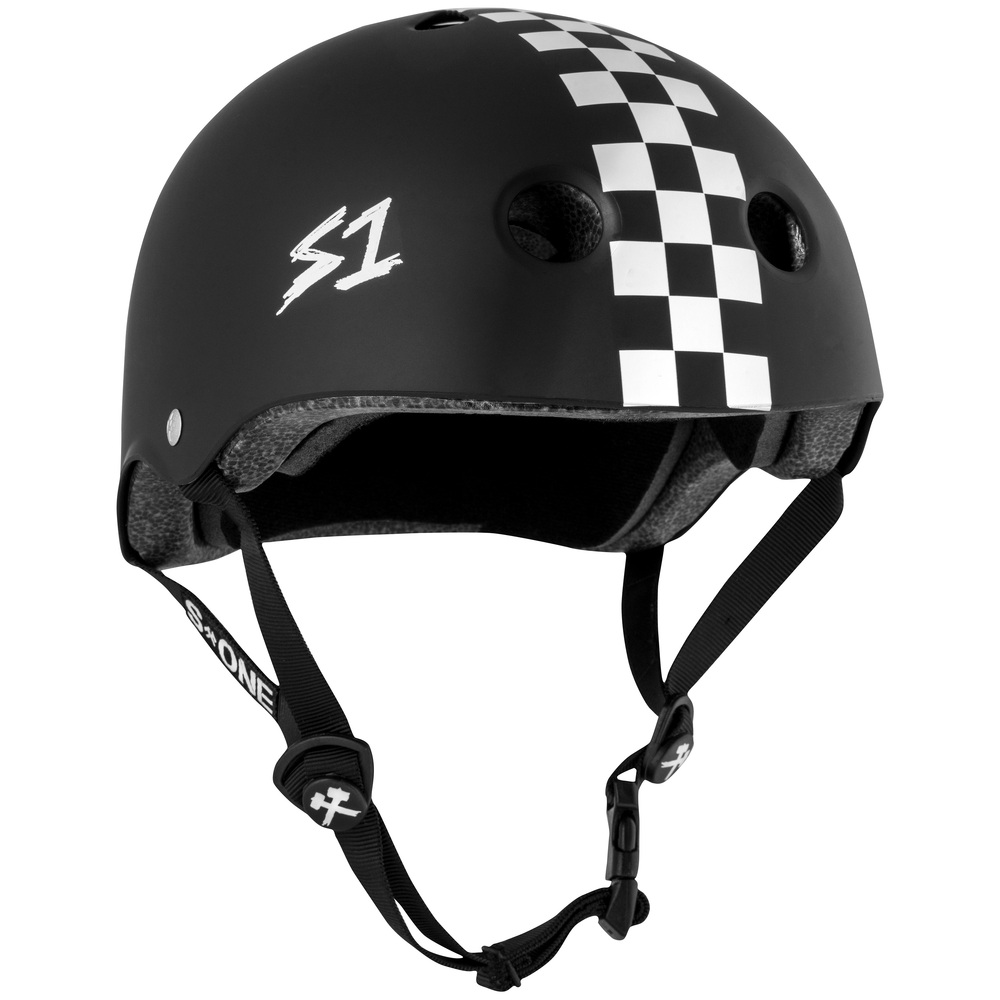 S-One Helmet Lifer (XS) Black Matte/White Checkers