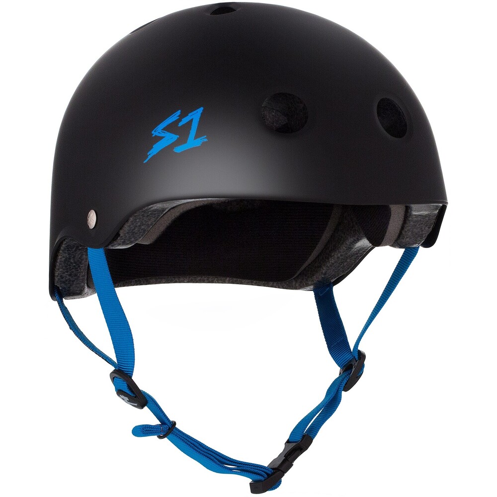 S-One Helmet Lifer (XS) Black Matte/Cyan Straps