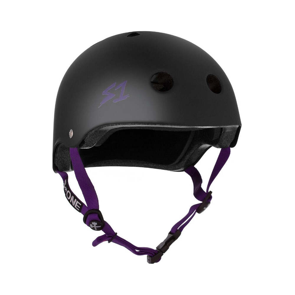 S-One Helmet Lifer (XS) Black Matte/Purple Straps