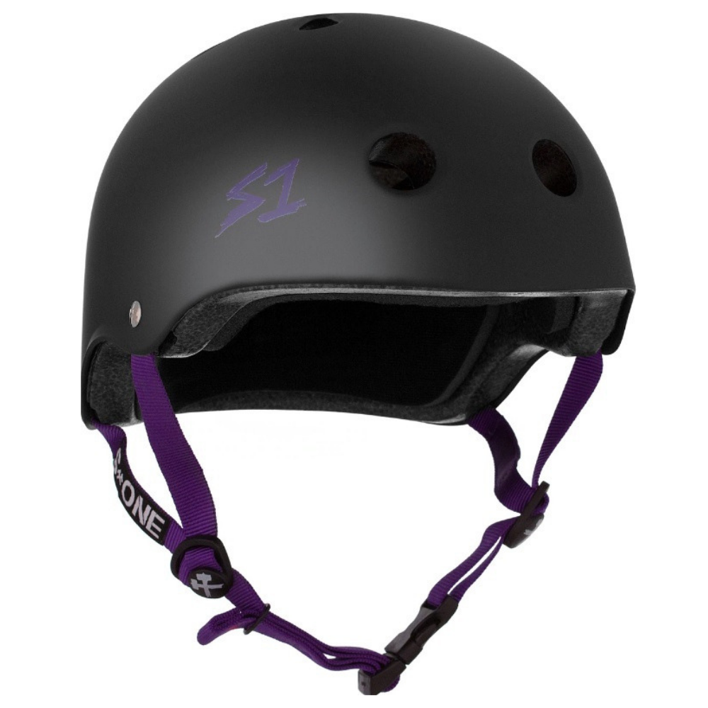 S-One Helmet Lifer (XS) Black Matte/Purple Straps