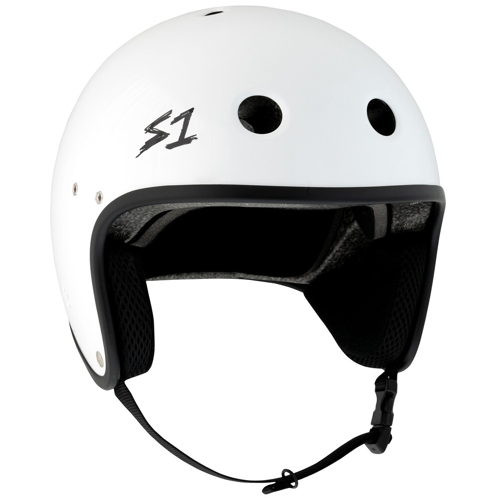 S-One Helmet Retro Lifer E-Helmet (XS) White Gloss
